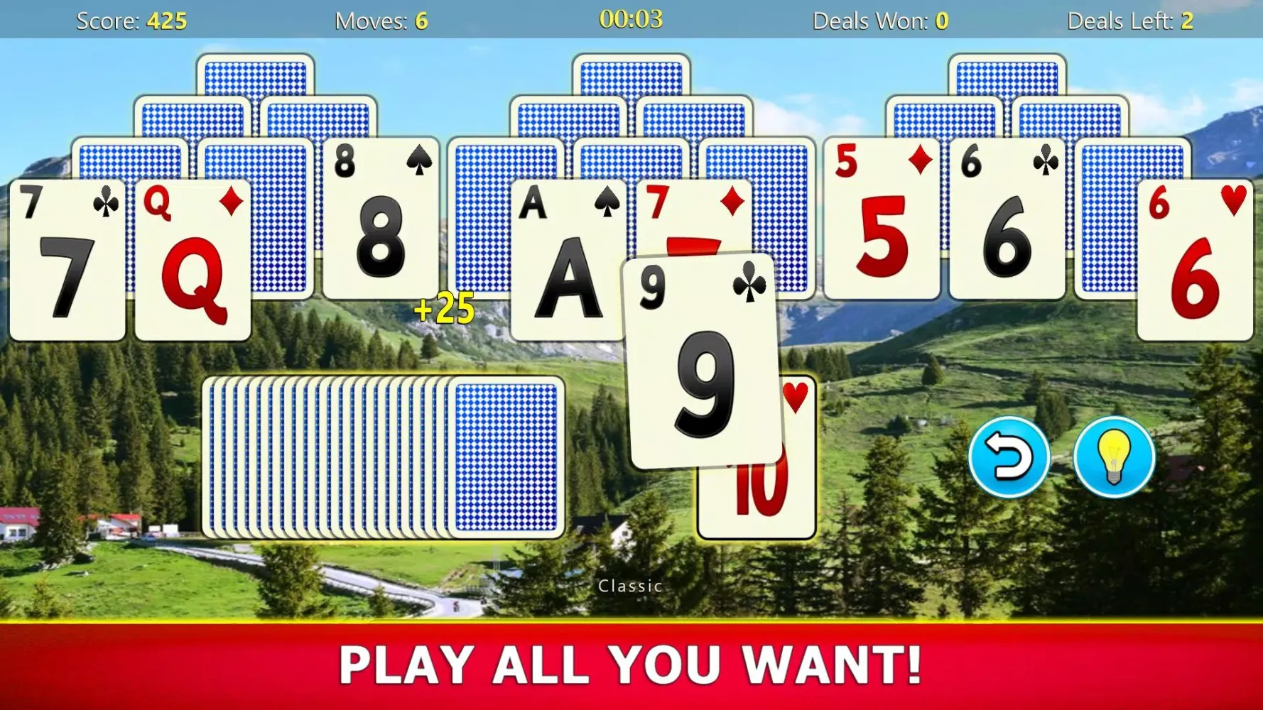 Ảnh chụp màn hình của TriPeaks Solitaire Mobile