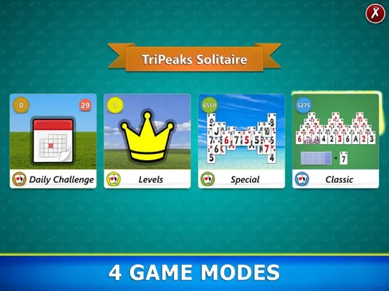 TriPeaks Solitaire Mobile iPad  Screenshots