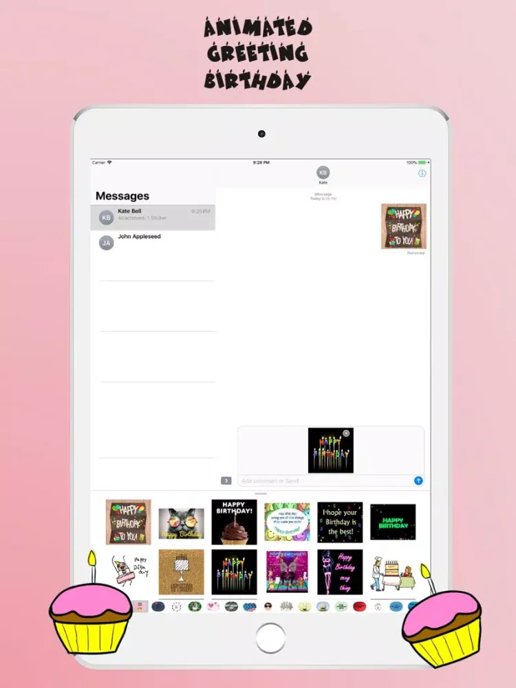 تصاویر Animated Birthday Stickers iPad 
