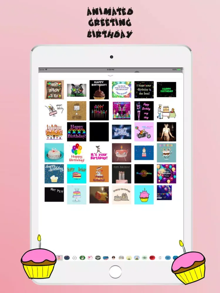 تصاویر Animated Birthday Stickers iPad 