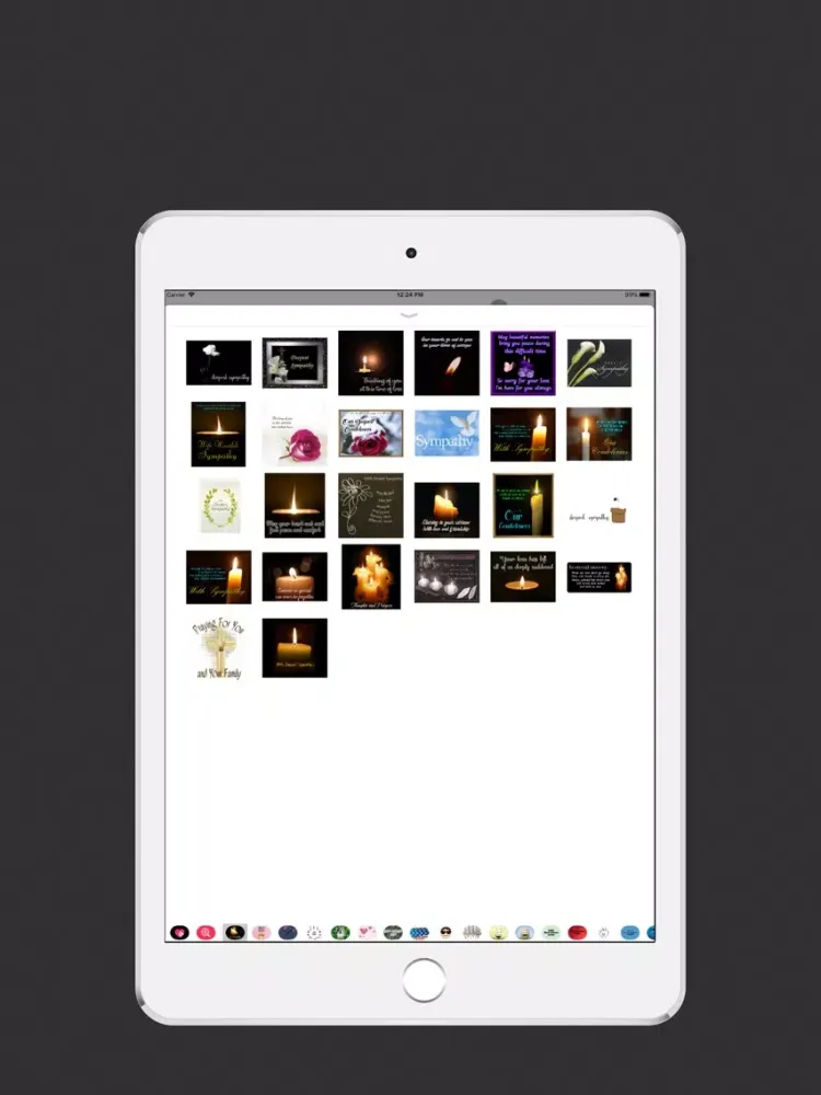 Скриншоты Animated Condolence Stickers iPad 