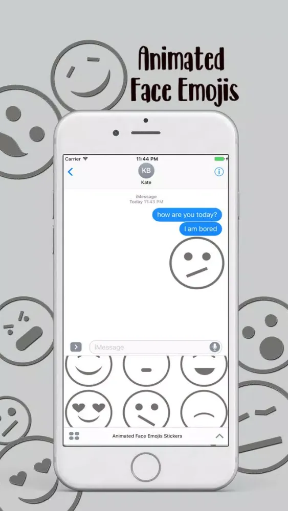 Captures d'écran de Animated Face Emojis Stickers
