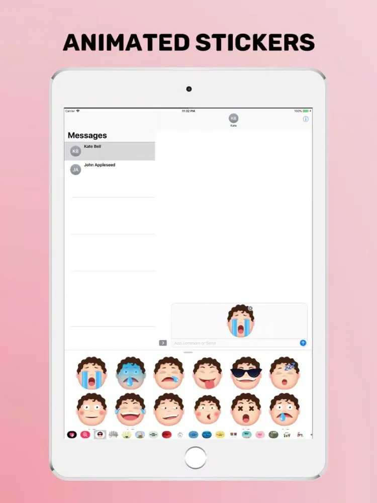 Animated Face Stickers iPad  Screenshots