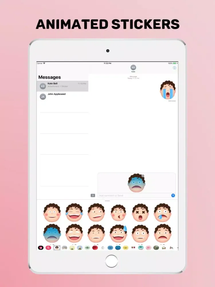 Animated Face Stickers iPad  Screenshots