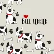 Bull Terrier Puppies Stickers
