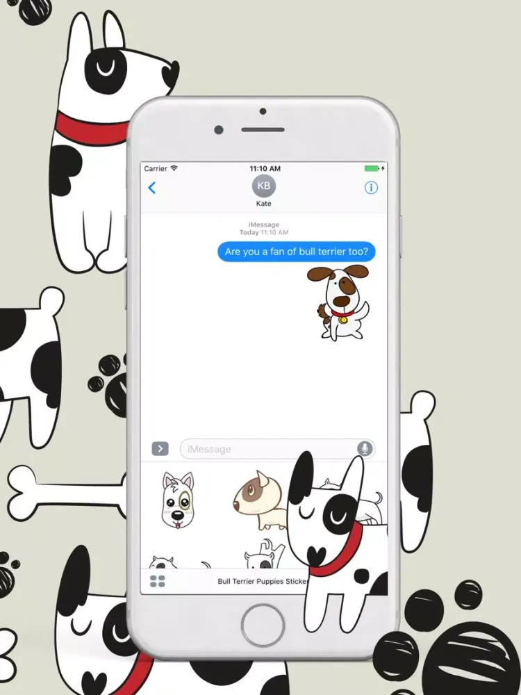 Bull Terrier Puppies Stickers iPad  スクリーンショット
