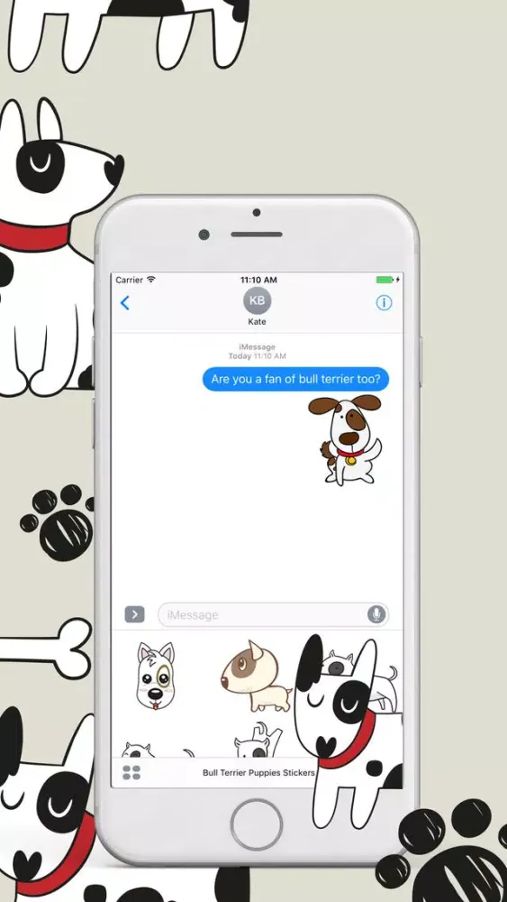 Bull Terrier Puppies Stickers スクリーンショット