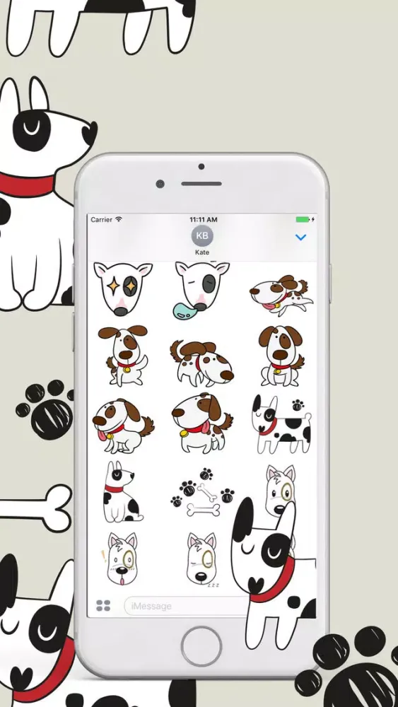 Bull Terrier Puppies Stickers スクリーンショット