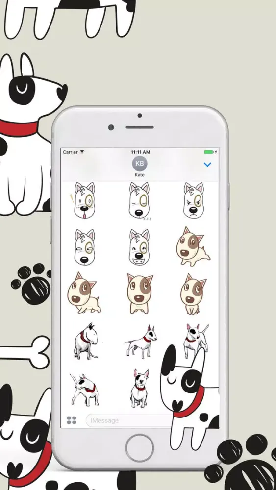 Bull Terrier Puppies Stickers スクリーンショット
