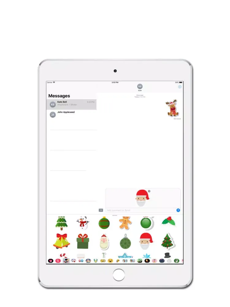 Captures d'écran de Christmas Sticky Sticker iPad 