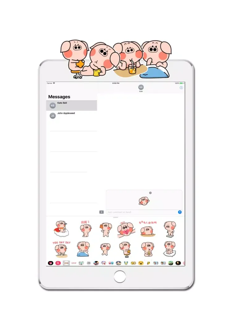 Cute Piggiemoji iPad  Ekran Görüntüleri
