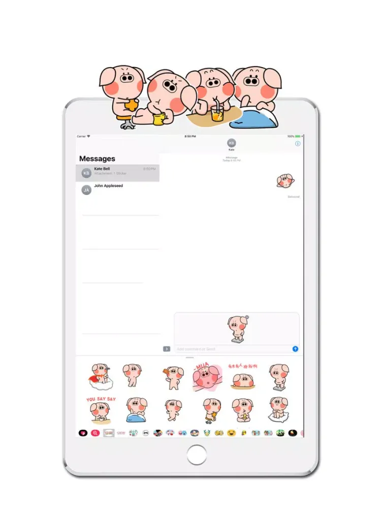 Cute Piggiemoji iPad  Ekran Görüntüleri