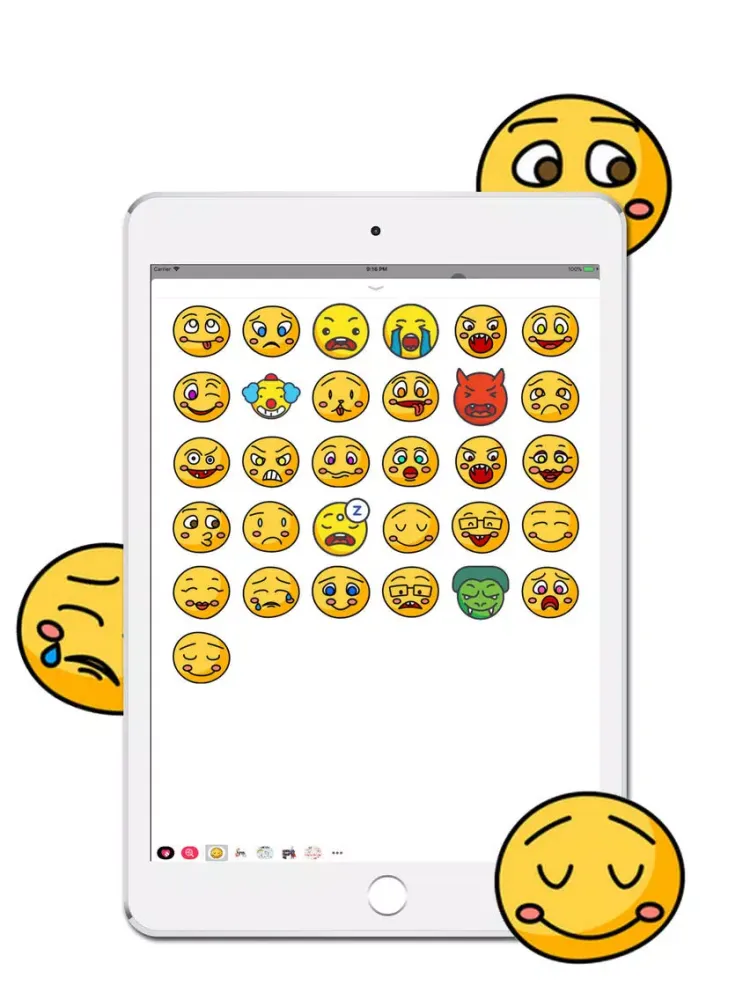 Tangkapan skrin Hand Drawn Cute Emoji Sticker iPad 
