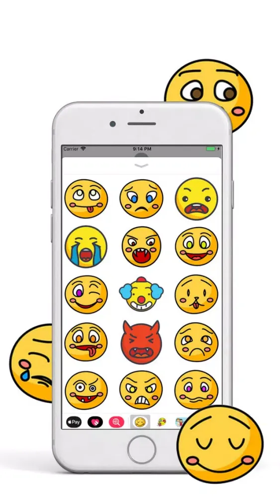 Tangkapan skrin Hand Drawn Cute Emoji Sticker