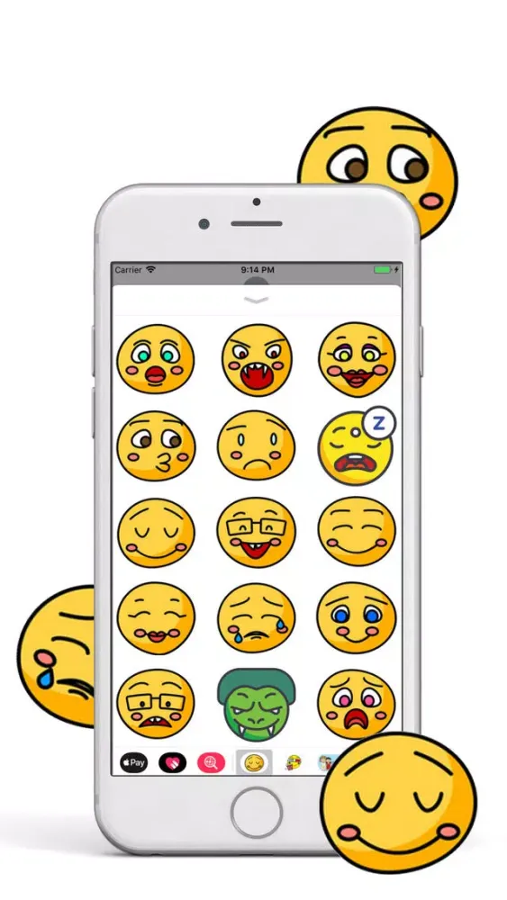 Tangkapan skrin Hand Drawn Cute Emoji Sticker