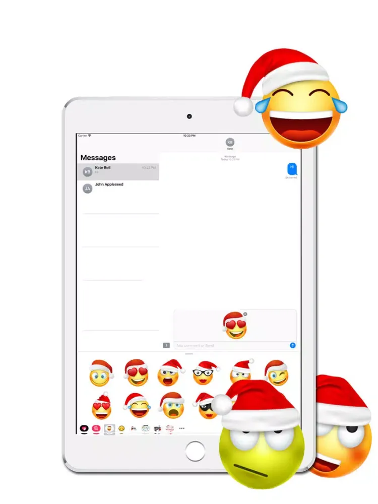 Santa Claus Cute Emoji Pack iPad  Screenshots