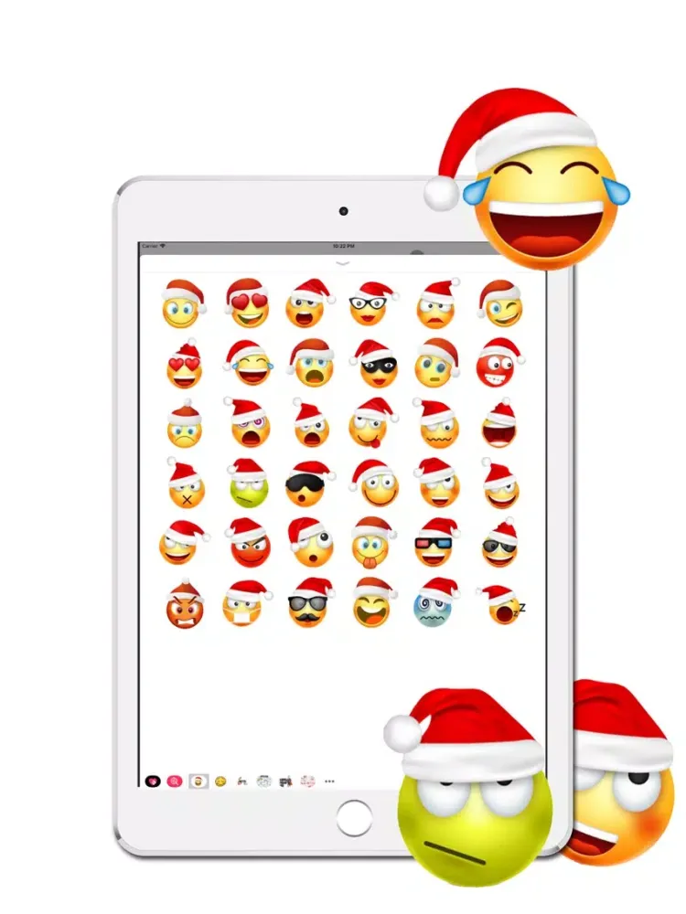 Santa Claus Cute Emoji Pack iPad  Screenshots