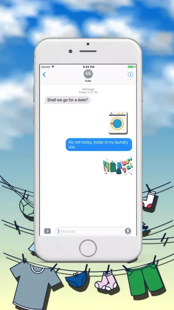 Seamless Laundry Day Stickers Screenshots