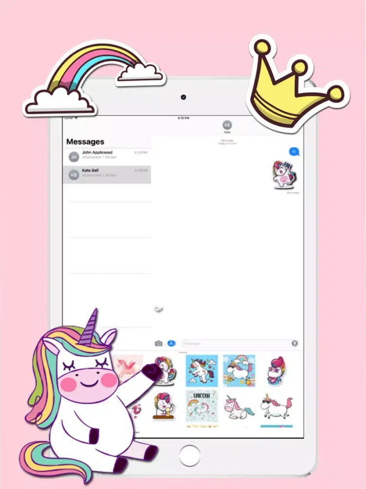 تصاویر Unicorn World Stickers iPad 