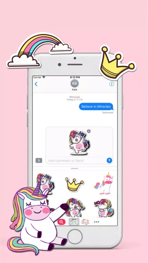 تصاویر Unicorn World Stickers