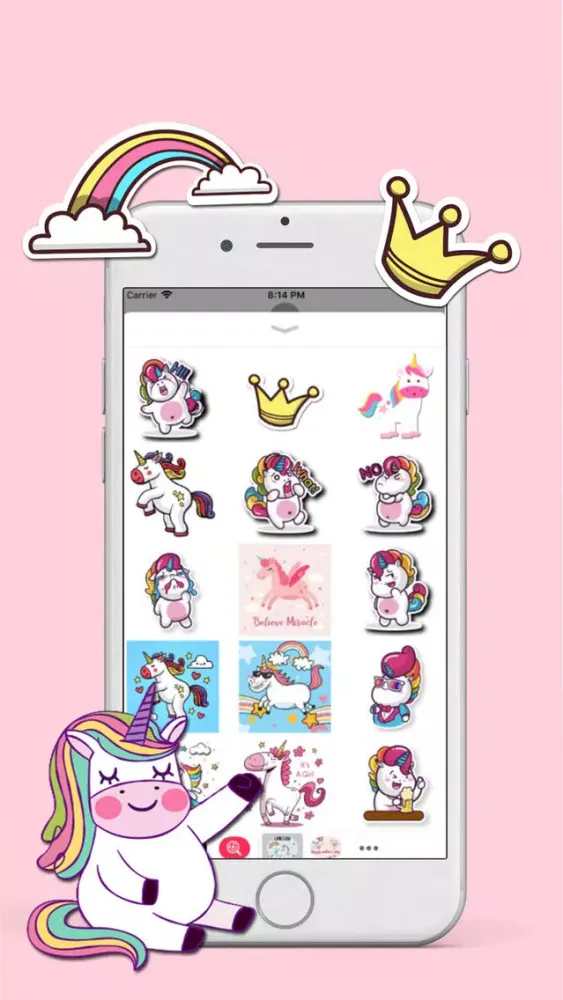 تصاویر Unicorn World Stickers