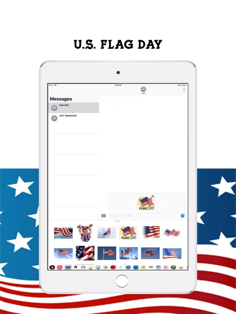 U.S. Flag Day Stickers iPad  Ekran Görüntüleri