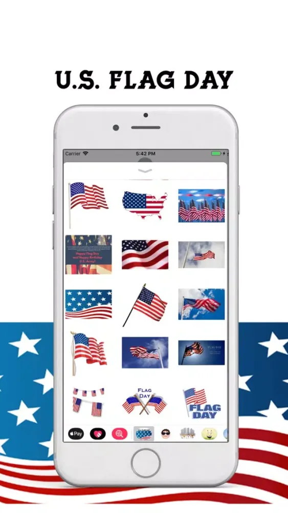 U.S. Flag Day Stickers Ekran Görüntüleri