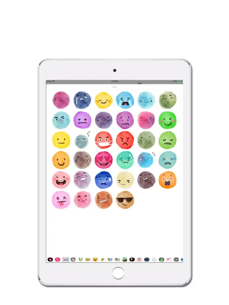 Screenshot di Watercolor EMoji Pack iPad 