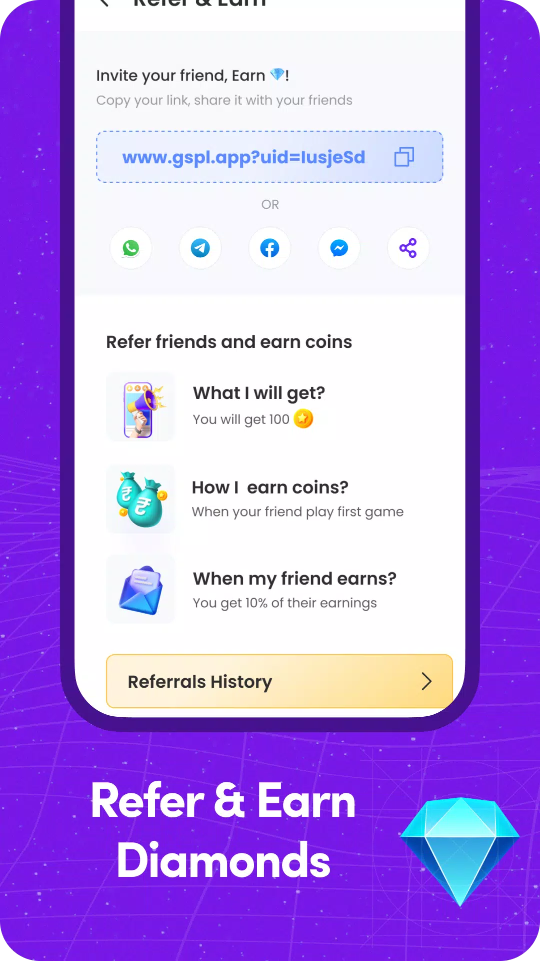 Earn Diamonds for Bang Mobile Screenshots