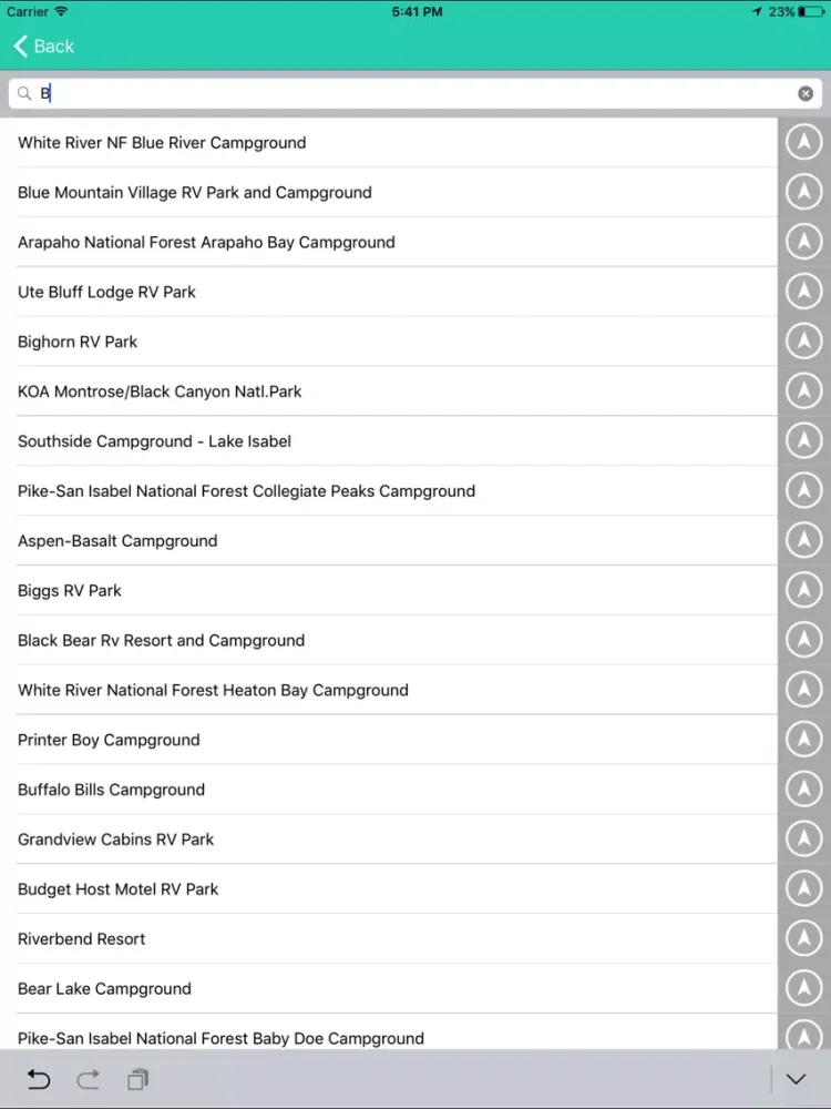 Colorado State Campgrounds & RV’s iPad  Screenshots