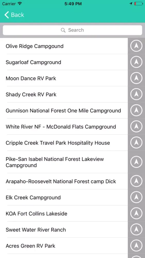 Colorado State Campgrounds & RV’s Screenshots