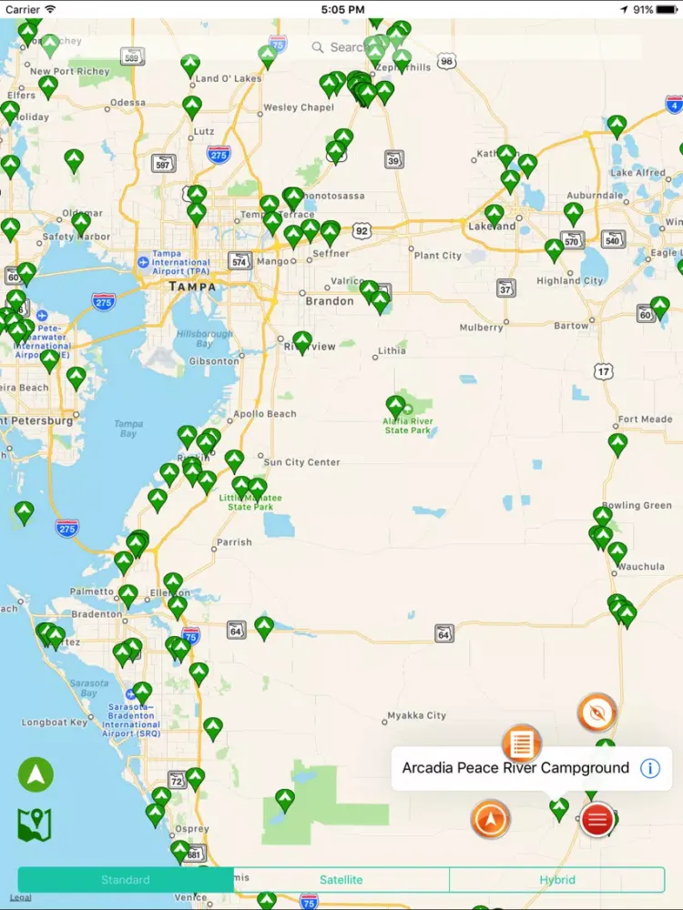 Capturas de pantalla de Florida State Campgrounds & RV’s iPad 