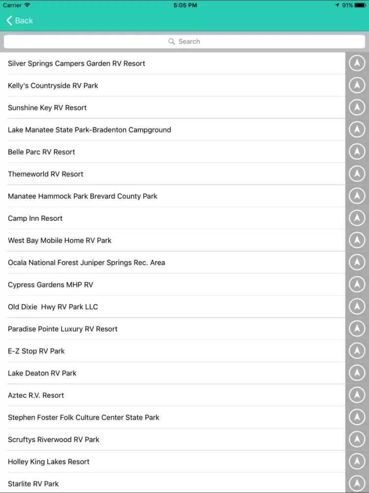 Capturas de pantalla de Florida State Campgrounds & RV’s iPad 