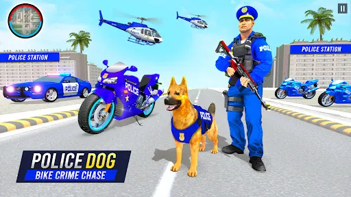 ภาพหน้าจอของ Police Dog Crime Bike Chase