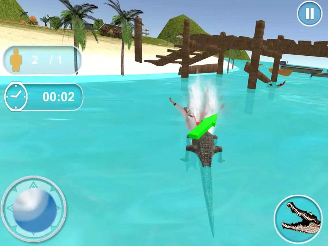 Real Hungary Wild Crocodile Attack 2017 iPad  স্ক্রিনশট