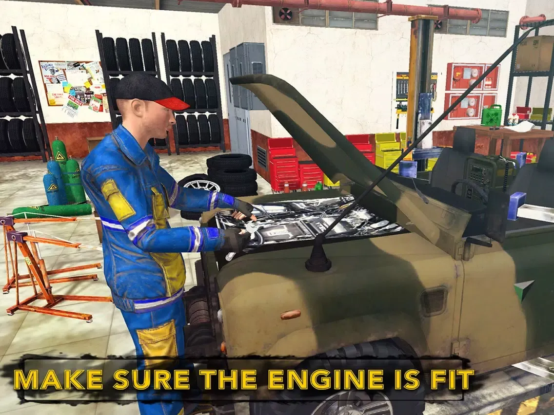 ภาพหน้าจอของ US Military Truck Mechanic Sim iPad 