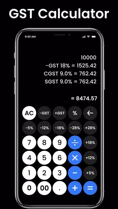 Tangkapan skrin GST Calculator App
