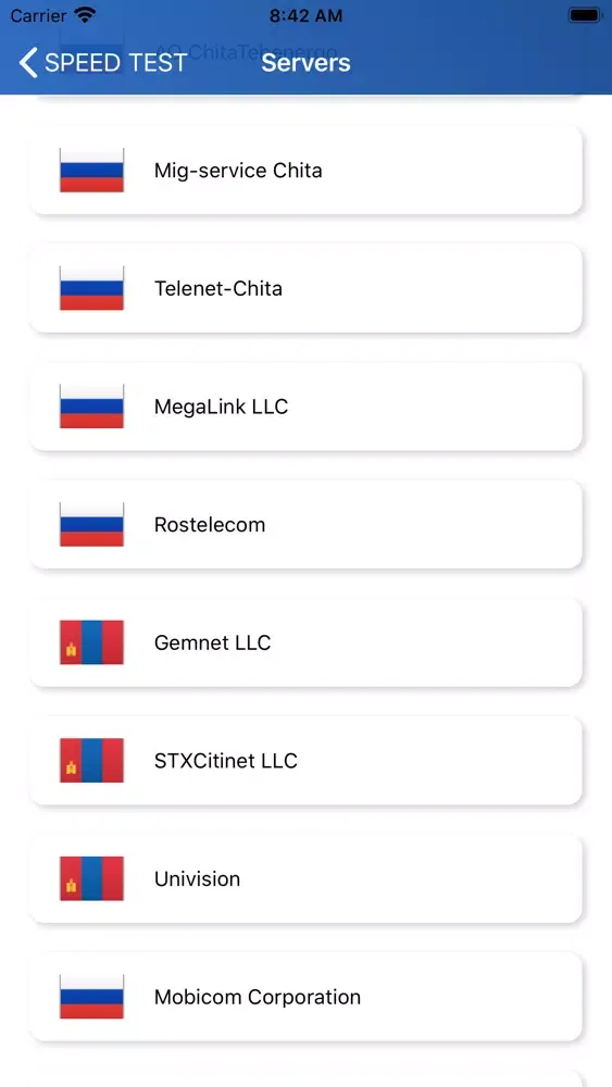 Tangkapan layar GlobalRocket - Speed Test Tool