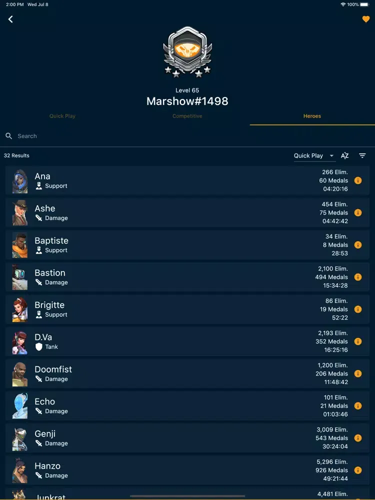 GStat: Video Game Statistics iPad  سکرین شاٹس