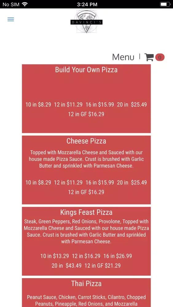 DaVinci's Pizza Online應用截圖