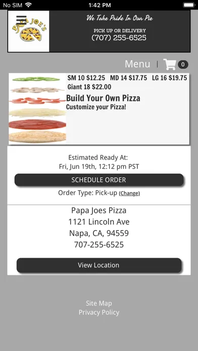 Papa Joes Pizza Ekran Görüntüleri