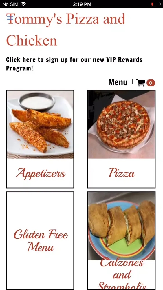 Capturas de tela do Tommy's Pizza and Chicken