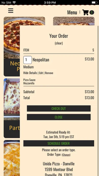 Unida Pizza 스크린샷