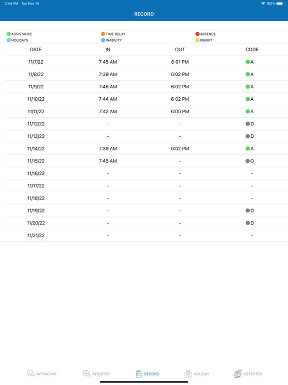 Tangkapan layar GSTrackMe Services iPad 