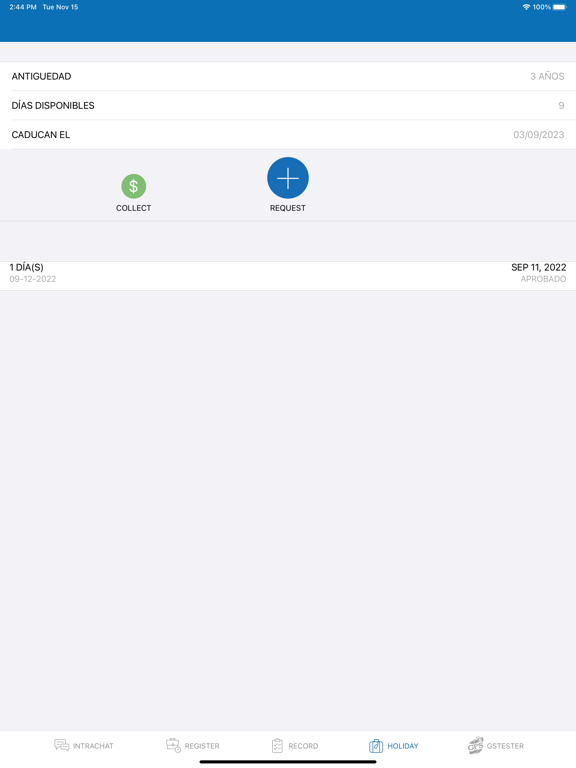 Tangkapan layar GSTrackMe Services iPad 