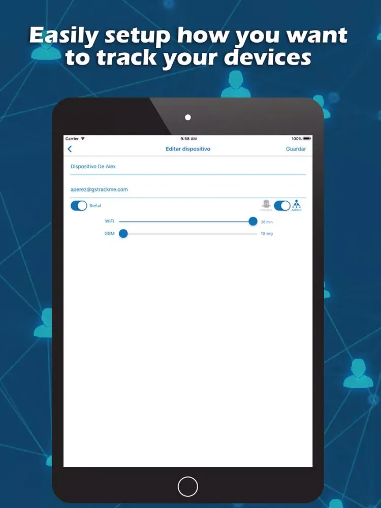 GSTrackMe Mobile – Admin iPad  স্ক্রিনশট