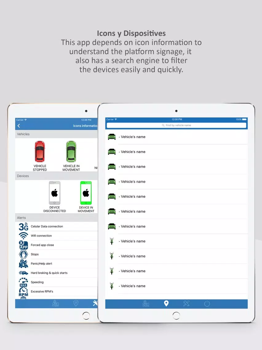 GSTrackMe - Real time tracking iPad  Screenshots