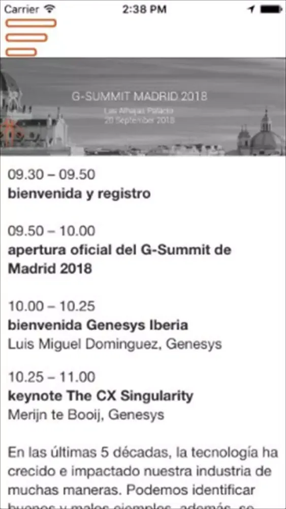 G-Summit Madrid 2018 Screenshots