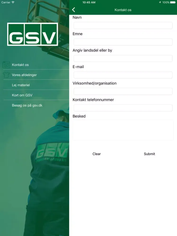 GSV Materieludlejning iPad  Ekran Görüntüleri