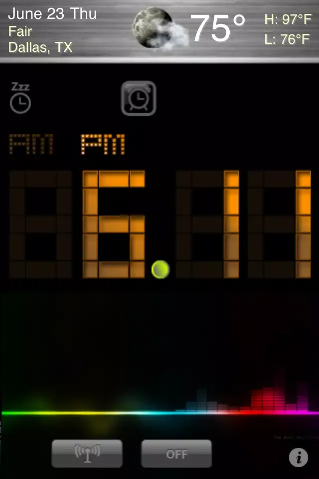 Capturas de tela do Alarm Clock + Radio HD